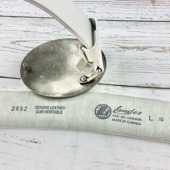 Landes white leather belt - Picture 3 of 4